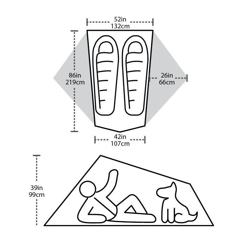 Big Agnes Tiger Wall 2 Person Platinum Ultralight Tent